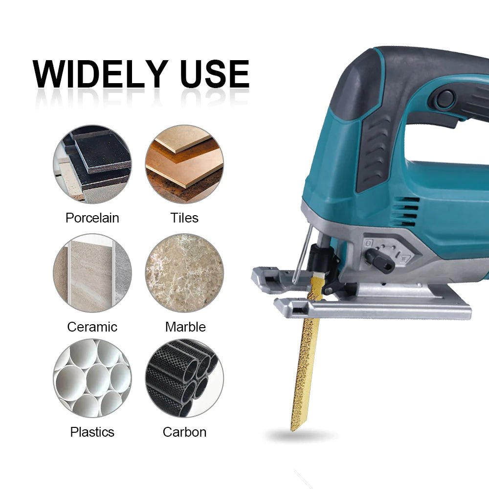 Diamond Jig Saw Blades for Tile Ceramic Brick Granite Marble - 5 Pack Diamond Tool Store