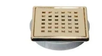 Dural Single Point Shower Drains & Cover DC-GOLD-4 Dural Gold High Gloss