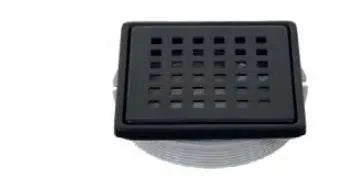 Dural Single Point Shower Drains & Cover DC-BLACK-4 Dural Matte Black