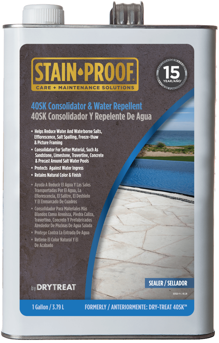 Dry Treat 40SK (Stain-Proof 40SK Consolidator & Water Repellent Sealer) 123122 Dry Treat 1 Gallon