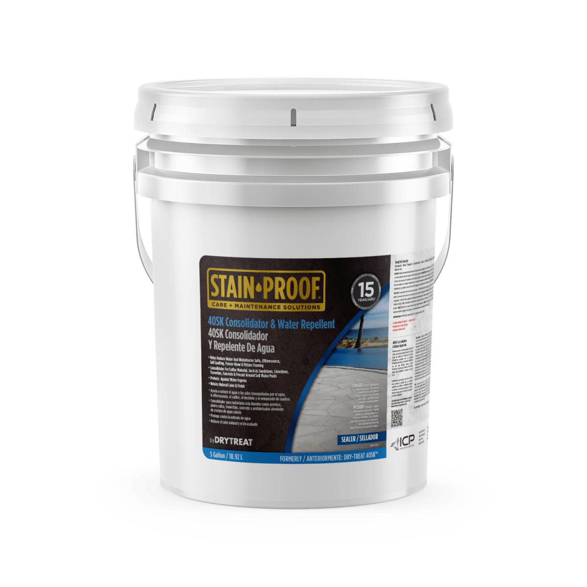 Dry Treat 40SK (Stain-Proof 40SK Consolidator & Water Repellent Sealer) 123142 Dry Treat 5 Gallon