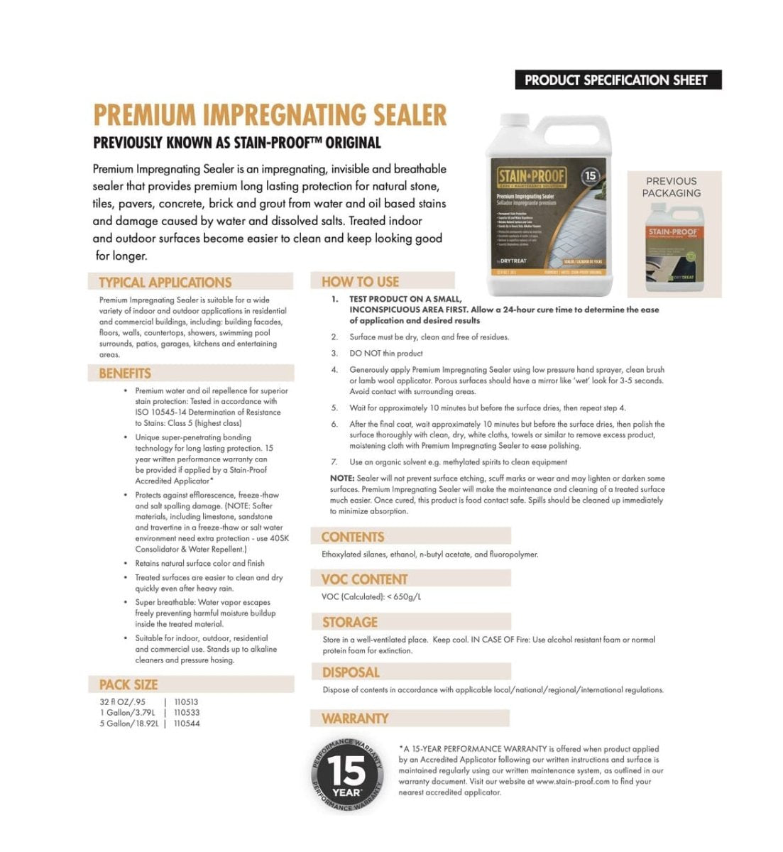 Dry-Treat Premium Impregnating Sealer (Stainproof Sealer) Dry Treat