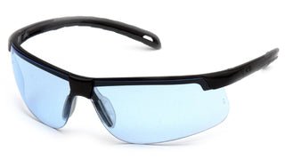 Ever-Lite Infinity Blue Anti-Fog Lens Safety Glasses with Black Frame Pyramex