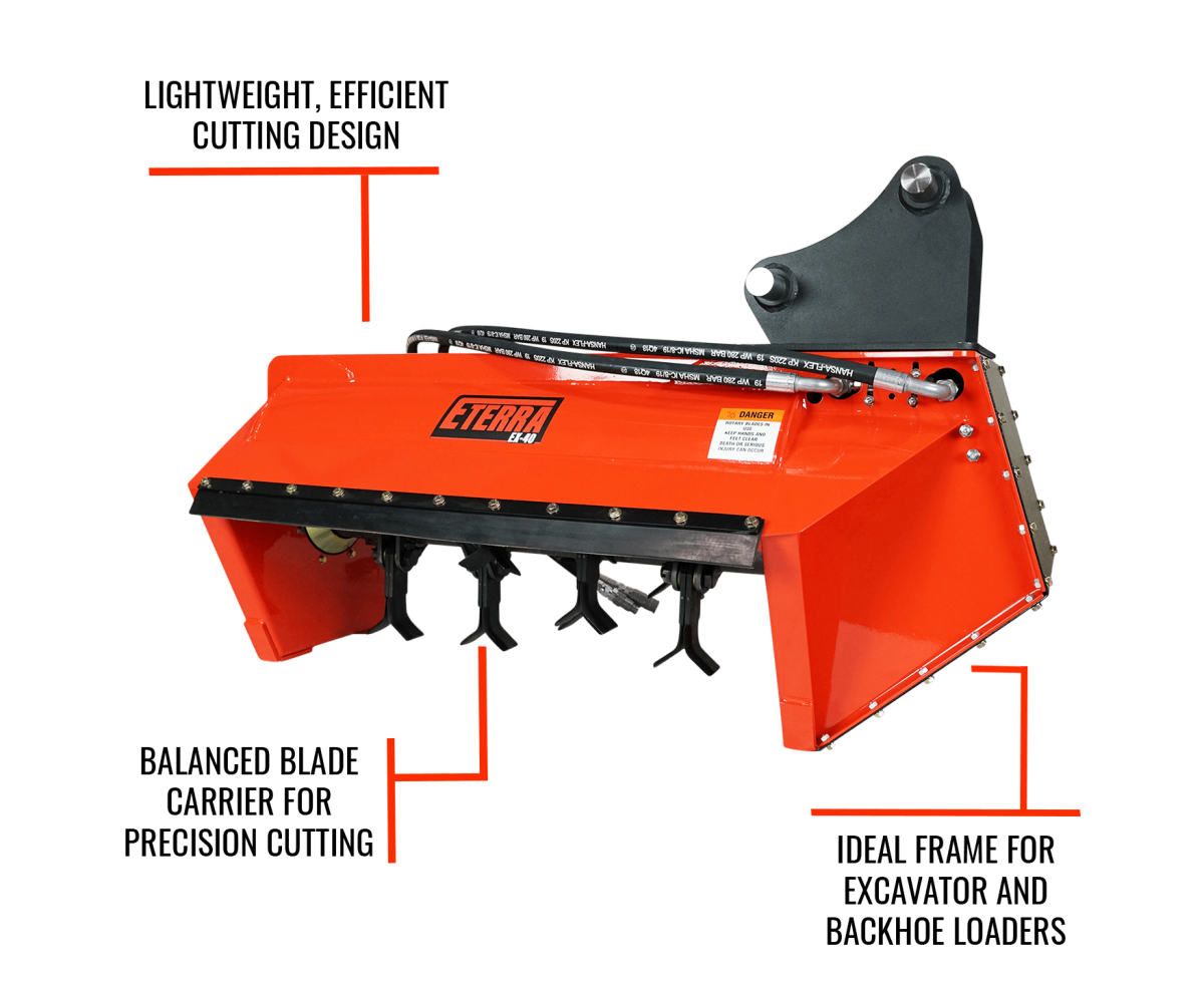 Ex-40 Excavator Flail Mower Attachment Eterra