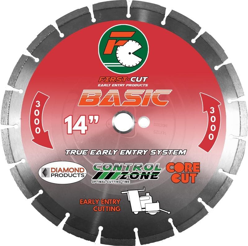 First-Cut EXPERT Early Entry Blades 57526 Diamond Products 6" x .095 3000 - Red - Medium Hard Aggregate