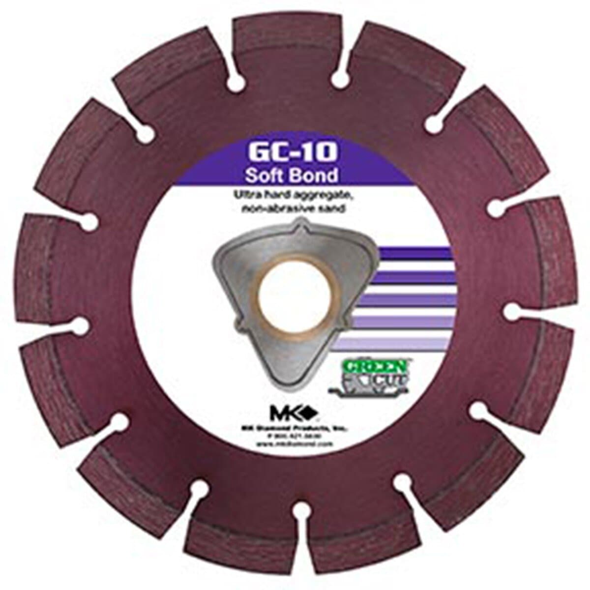 GC 10 Early Entry Green Concrete Blades - Ultra Hard Aggregate - MK Diamond