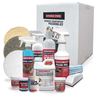 Granite Countertop Deep Clean, Polish & Protect Kit Stone Pro