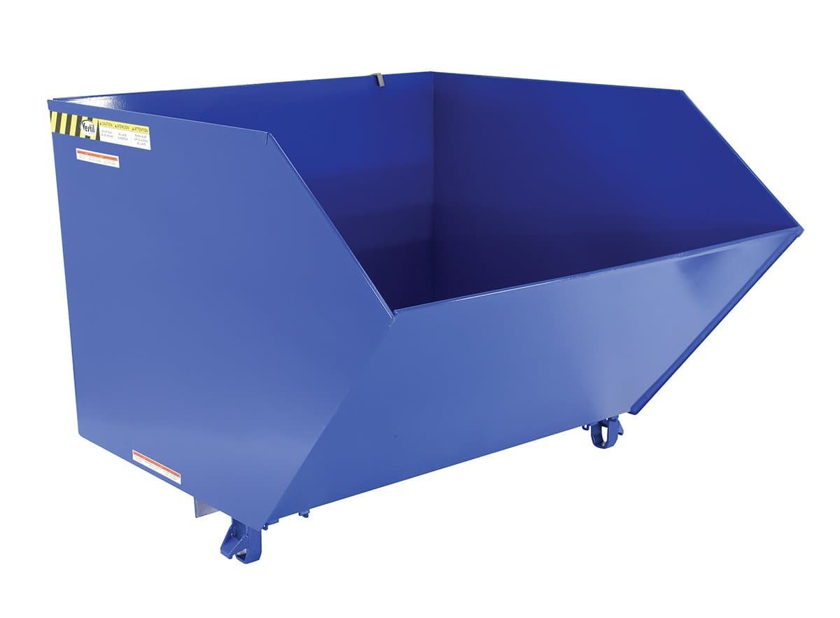 H Style - Low Profile 90 Degrees Self Hopping Dumpster Vestil