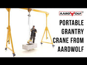 Portable gantry crane for transporting, lifting slab materials in different heavy-duty conditions