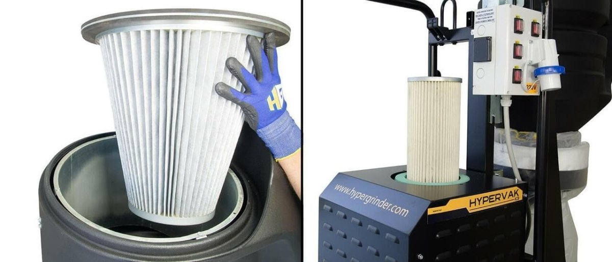 Hypervak X3 Concrete Dust Collector Hypergrinder