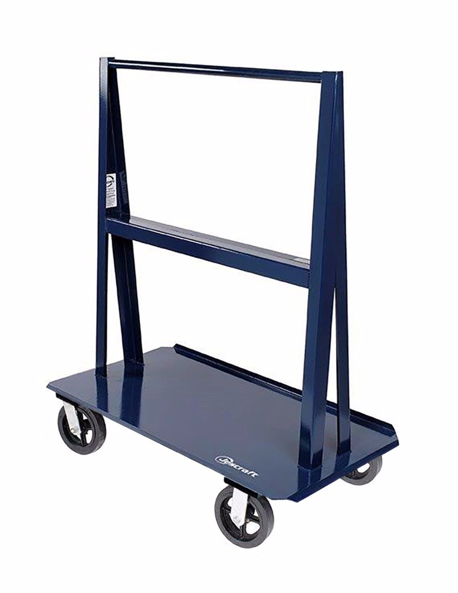 Jescraft Heavy Duty A-Frame Cart with Casters - 60 Inches WA-6024MR8-2R2S Jescraft 8" Mold-On-Rubber Casters: 2 Rigid, 2 Swivel