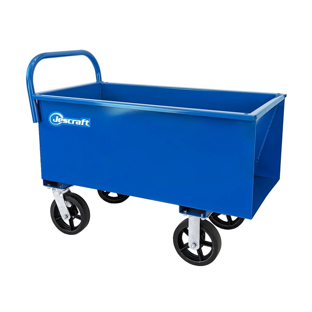 Jescraft Heavy Duty Concrete Carts JCC-60MR-2R2S Jescraft 6.5 cu. ft. 8" Mold-On-Rubber Casters: 2 Rigid, 2 Swivel