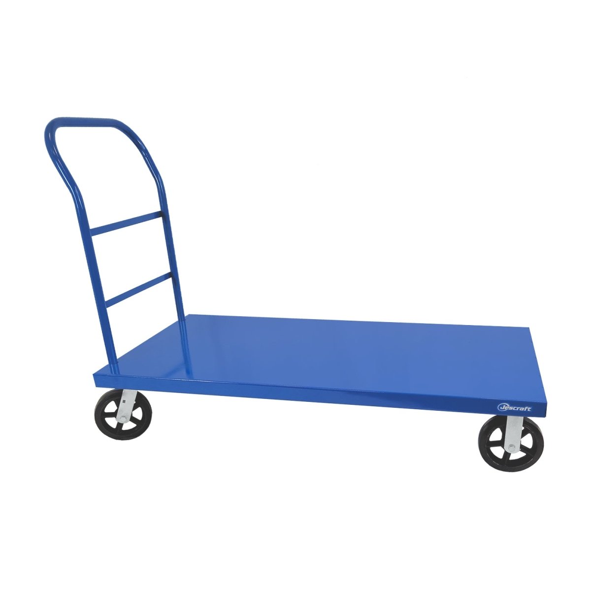 Jescraft Heavy Duty Steel Deck Platform Carts PC-530MR8-2R2S Jescraft 30" x 60" 8" Mold-on-Rubber Casters: 2 Rigid, 2 Swivel