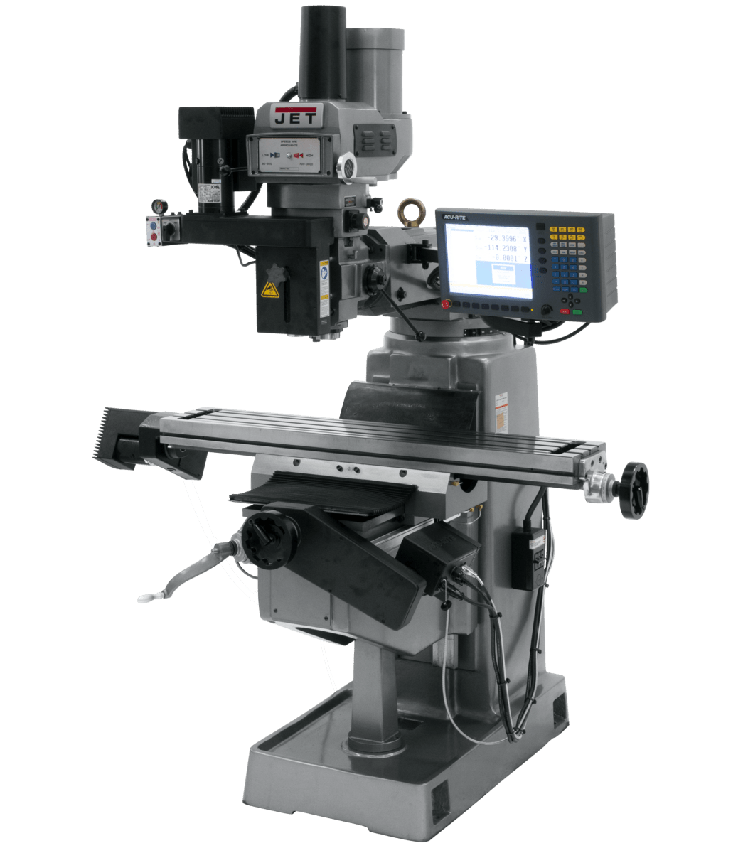 Jet JTM-4VS Mill with 3-Axis ACU-RITE G-2 MILLPWR CNC with Air Powered Draw Bar