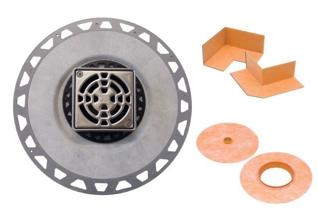 KERDI-DRAIN: Point Drain Kit KD2/PVC/E Schluter PVC Plastic