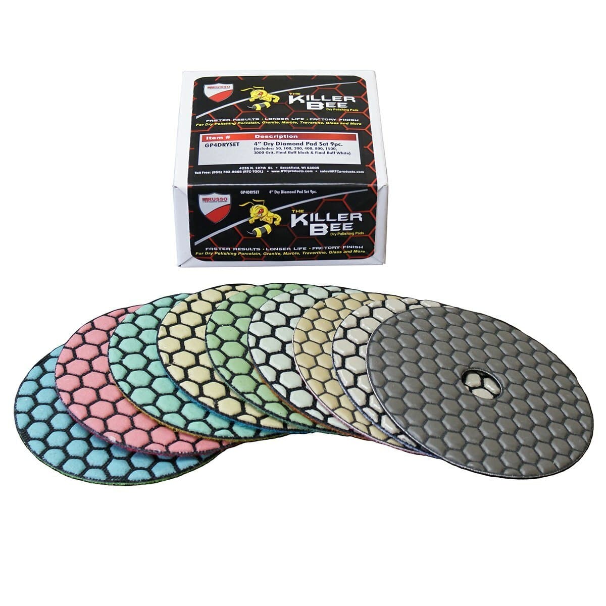 Killer Bee Wet/Dry Diamond Polishing Pads RTC Products