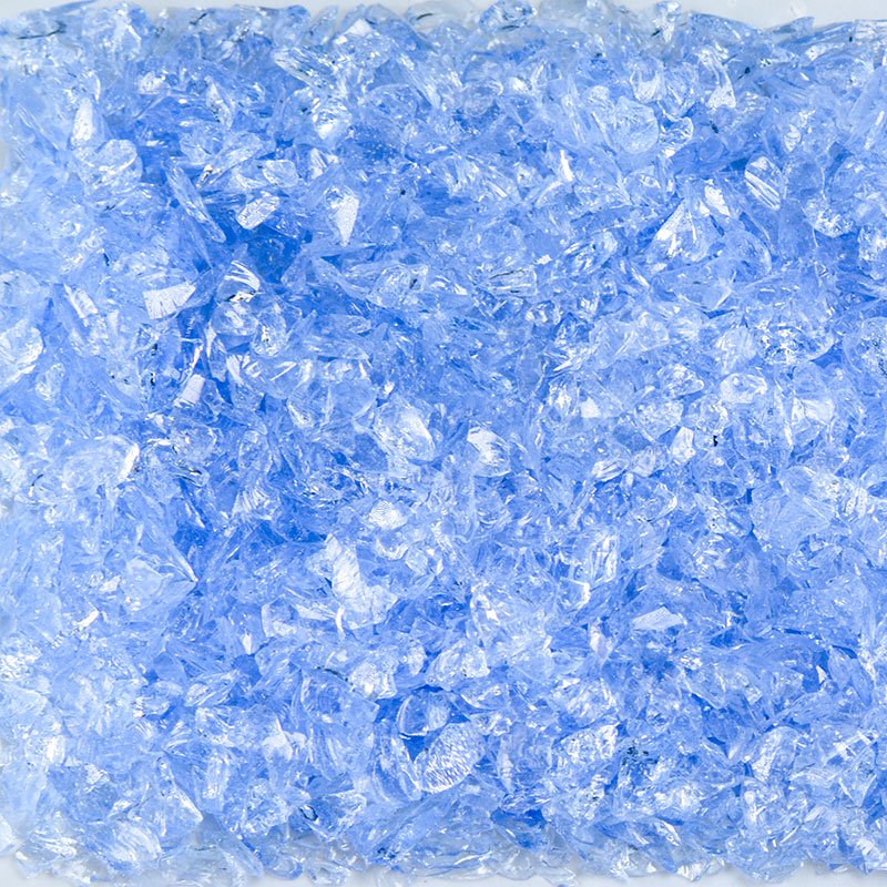 Light Blue Terrazzo Glass TLTBLUE0-50 American Specialty Glass 50 Lb. #0 (1/16" - 1/8")