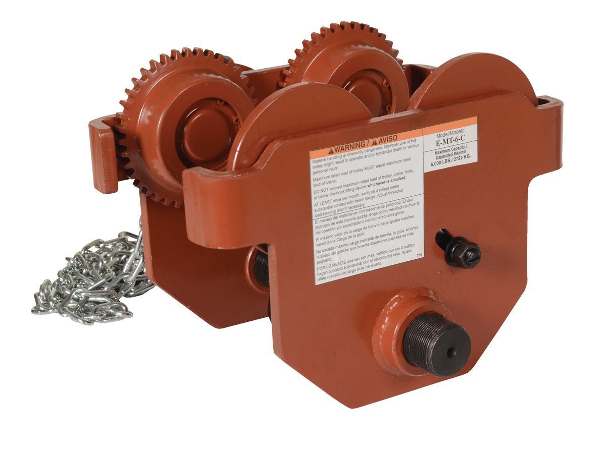 Low Profile Manual Trollies E-MT-6-C Vestil 6000 Geared