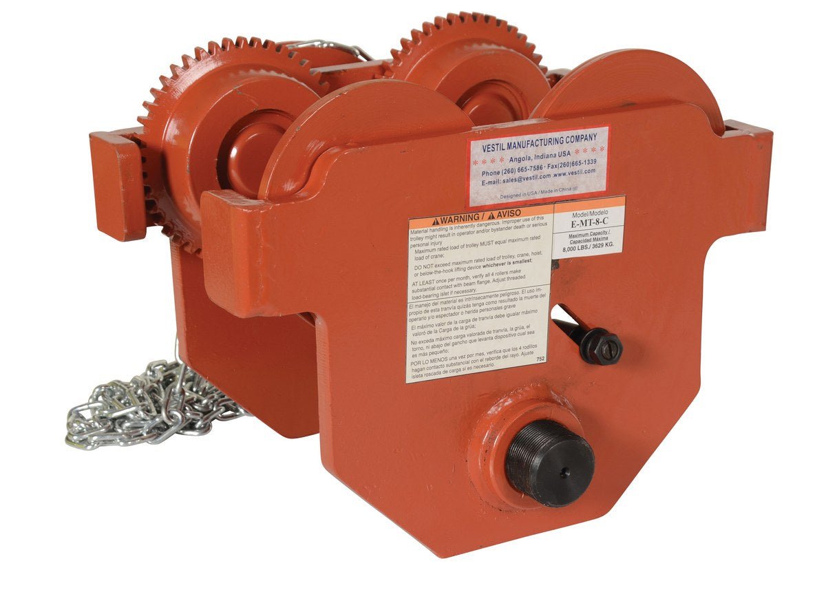 Low Profile Manual Trollies E-MT-8-C Vestil 8000 Geared