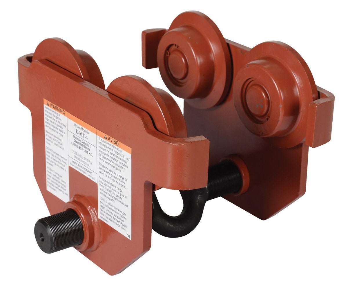 Low Profile Manual Trollies E-MT-4 Vestil 4000 Manual