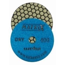 Matrix Dry Honeycomb Matte Finish Diamond Polishing Pads 50411 Weha 400 Grit