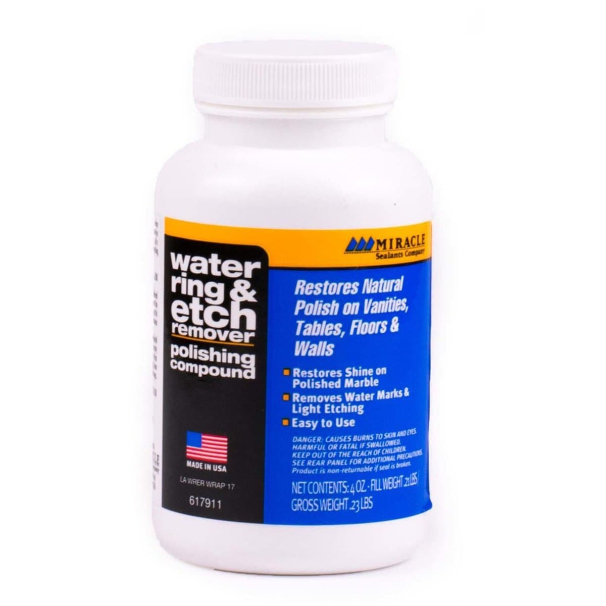 Miracle Water Ring Etch Remover Miracle Sealants