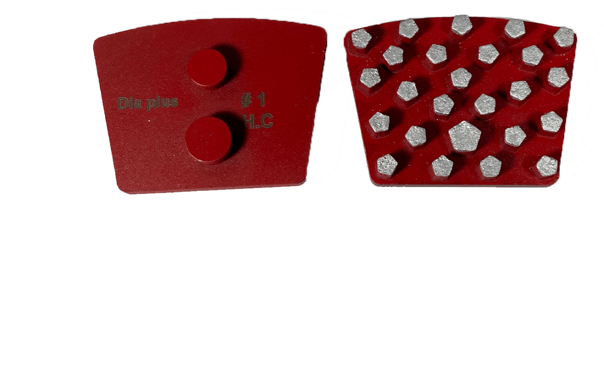 Multi Layered Brazed Trapezoid Grinding Segment VBT-HSPM-1 Dia Plus Hex Shape - Step 1 (Prepmaster)
