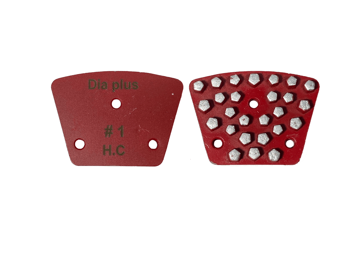 Multi Layered Brazed Trapezoid Grinding Segment VBT-HS1-6mm Dia Plus Hex Shape - Step 1 - 6mm