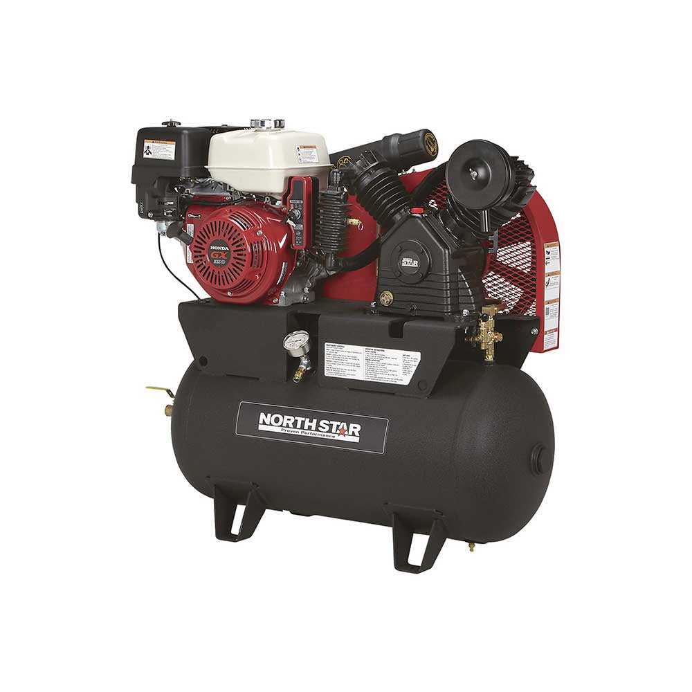 NorthStar Portable Gas Powered Air Compressor | 30-Gal | 24.4 CFM @ 90PSI | GX390 - NorthStar