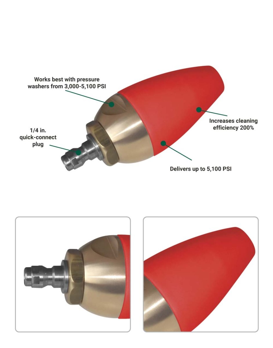 NorthStar Rotating Turbo Nozzle | 4.0 Orifice | 3000-5100 PSI | Model# NYR51K40BP - NorthStar