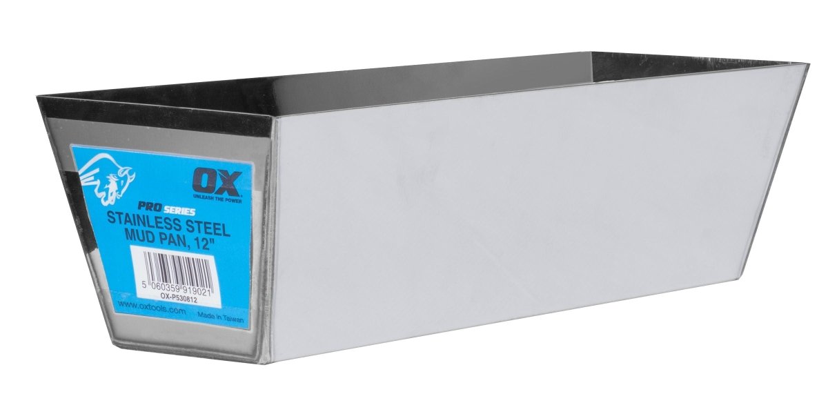 Ox Pro Stainless Steel Mud Pan Ox Tools