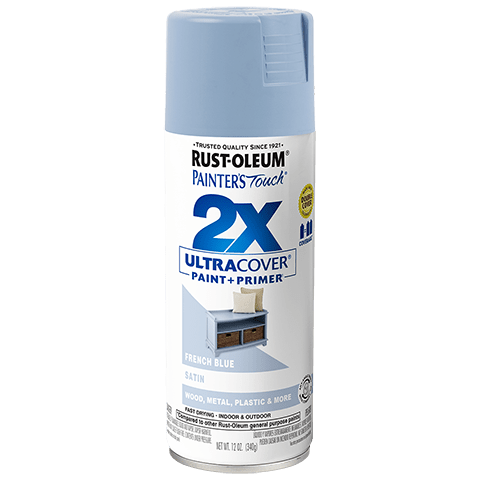 Painter's Touch 2X Ultra Cover Satin Spray Paint - 12oz (6 Count) 334088 Rust-Oleum French Blue