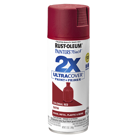 Painter's Touch 2X Ultra Cover Satin Spray Paint - 12oz (6 Count) 334063 Rust-Oleum Colonial Red