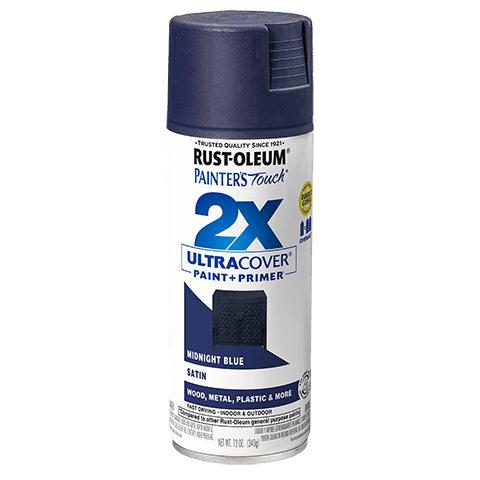 Painter's Touch 2X Ultra Cover Satin Spray Paint - 12oz (6 Count) 334091 Rust-Oleum Midnight Blue