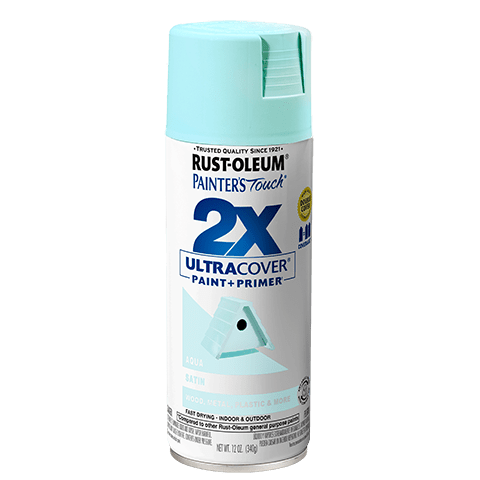 Painter's Touch 2X Ultra Cover Satin Spray Paint - 12oz (6 Count) 334059 Rust-Oleum Satin Aqua