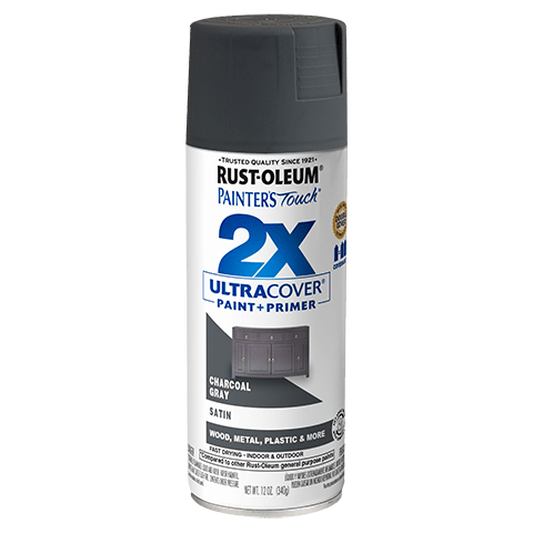 Painter's Touch 2X Ultra Cover Satin Spray Paint - 12oz (6 Count) 350373 Rust-Oleum Charcoal Gray