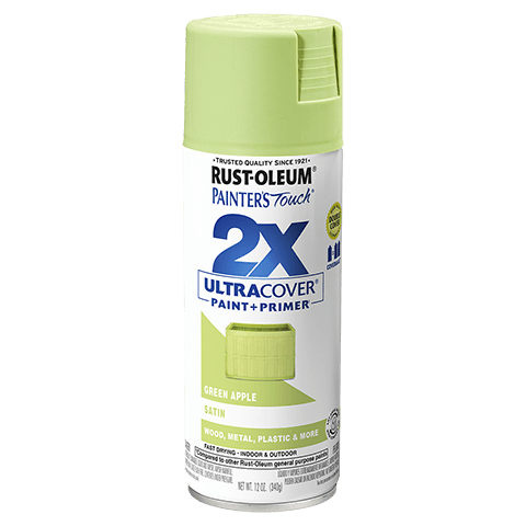 Painter's Touch 2X Ultra Cover Satin Spray Paint - 12oz (6 Count) 334070 Rust-Oleum Green Apple