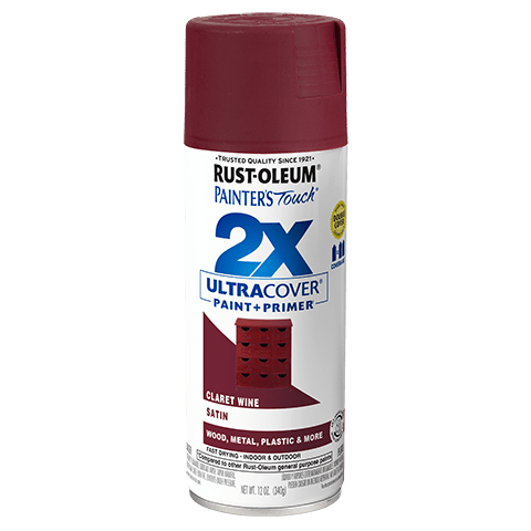 Painter's Touch 2X Ultra Cover Satin Spray Paint - 12oz (6 Count) 334062 Rust-Oleum Claret Wine
