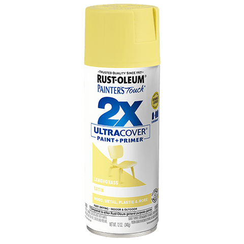 Painter's Touch 2X Ultra Cover Satin Spray Paint - 12oz (6 Count) 334081 Rust-Oleum Lemongrass