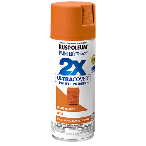 Painter's Touch 2X Ultra Cover Satin Spray Paint - 12oz (6 Count) 334089 Rust-Oleum Rustic Orange