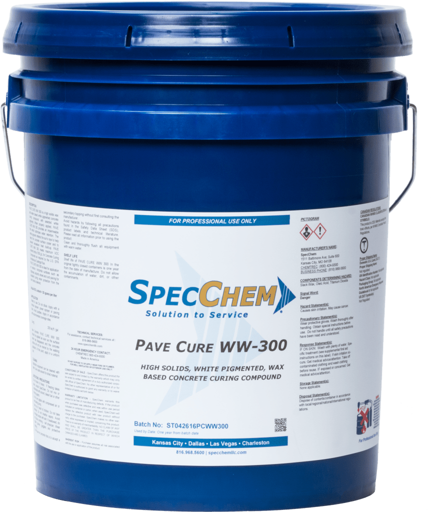 Pave Cure WW - POS ONLY PAVEWW-18-5 SpecChem 5 Gallon Plastic Pail