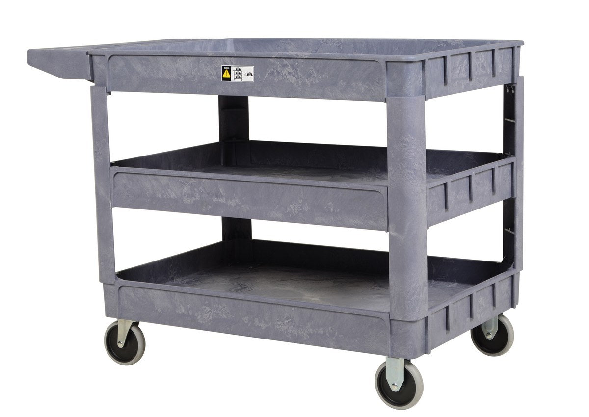 Plastic Utility Service Carts PLSC-3-2436 Vestil 24 1/2"x36" 3