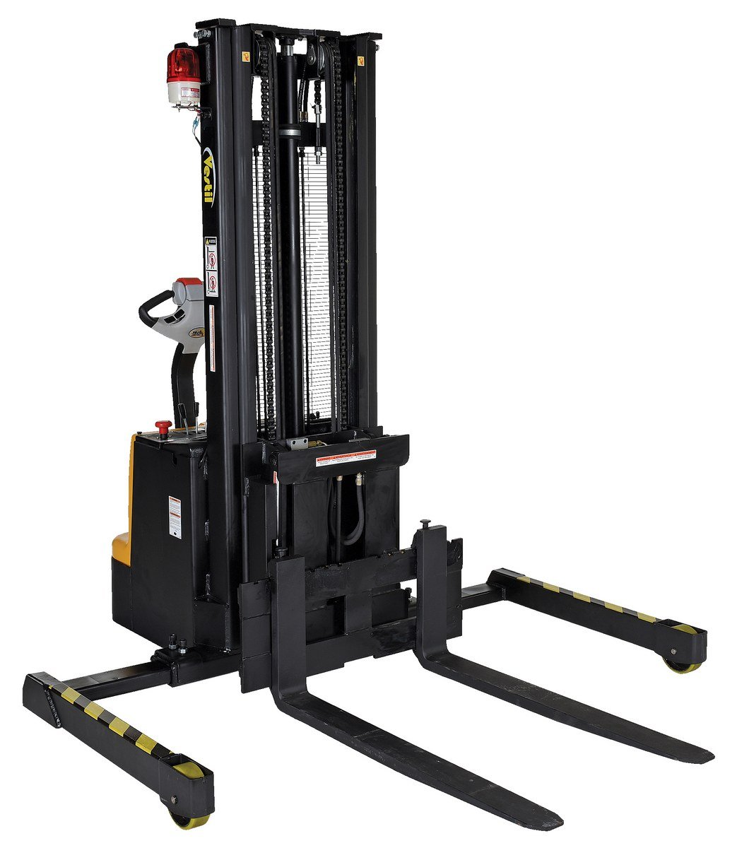 Powered Stacker with Power Drive, Power Lift, & Power Fork Reach Vestil