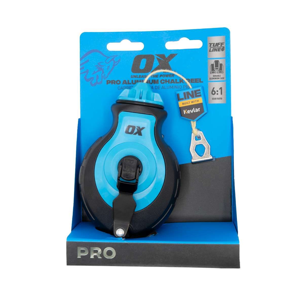 Pro Kevlar¨ Line Aluminum Chalk Reel Ox Tools