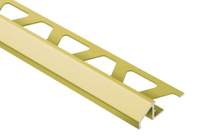RENO-U Aluminum Edge-Protection Profile – 8' 2-1/2" AU80AM Schluter Satin Brass Anodized 8 mm (5/16")