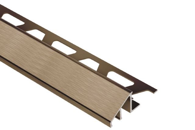 RENO-U Aluminum Edge-Protection Profile – 8' 2-1/2" AU80ABGB Schluter Brushed Antique Bronze Anodized 8 mm (5/16")