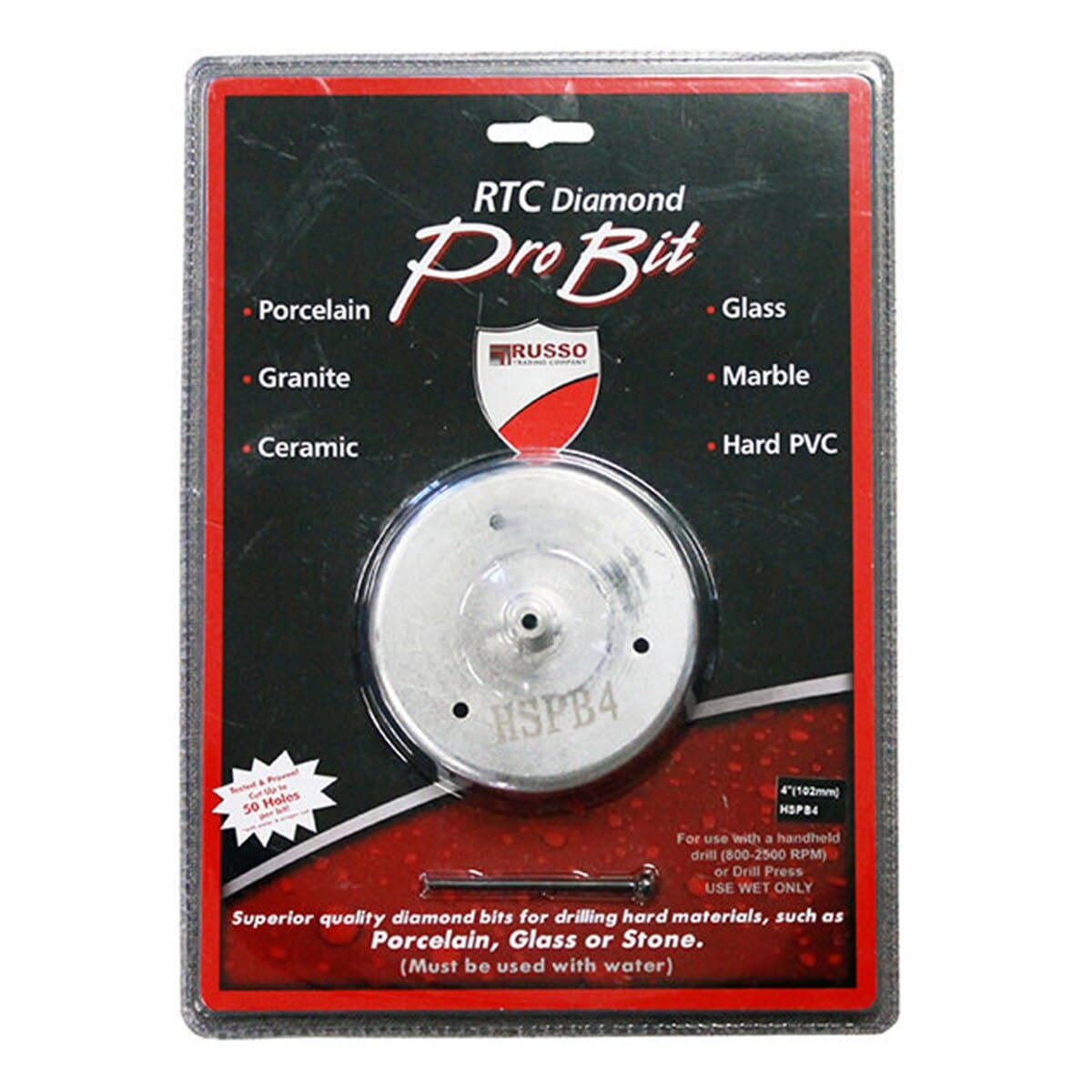 RTC Porcelain Pro Drill Bits HSPB4 RTC Products 4"