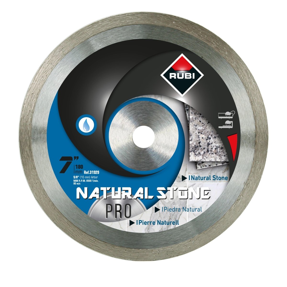 Rubi Natural Stone Blade 31918 Rubi Tools BLADE NATURAL STONE 7"