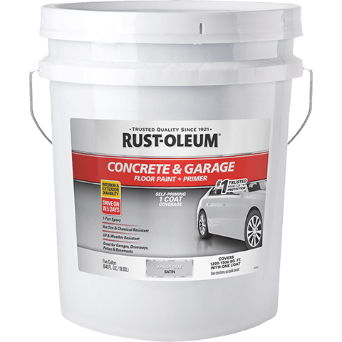 Rust-Oleum Concrete and Garage Floor Paint 320173 Rust-Oleum Armor Gray Satin 5 Gallon