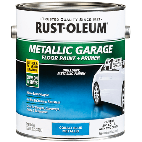 Rust-Oleum Concrete and Garage Metallic Floor Paint - Gallon (2 Count) 349354 Rust-Oleum Cobalt Blue